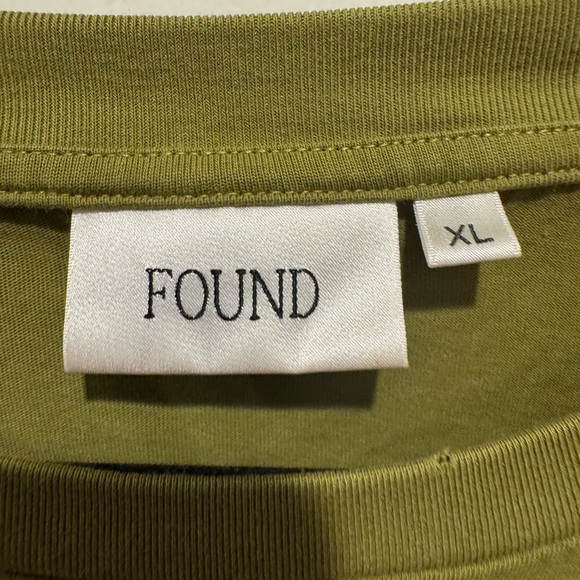 FOUND Casual Olive Short Sleeve Boho Embroidered Tee Size XL - Picture 11 of 14